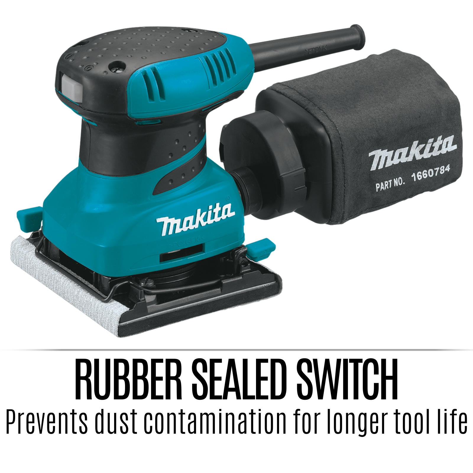 New Makita BO4556K - 240V 200W Finishing Palm Sander Dust Collector ...