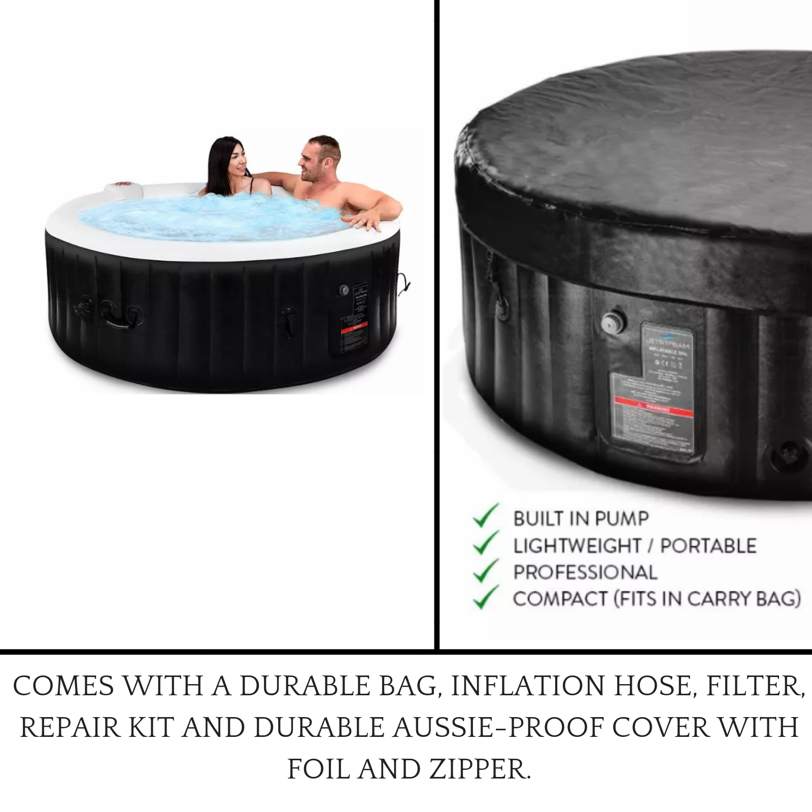 Jetstream Inflatable Spa Relaxing Massage Outdoor Jacuzzi Hot Tub ...