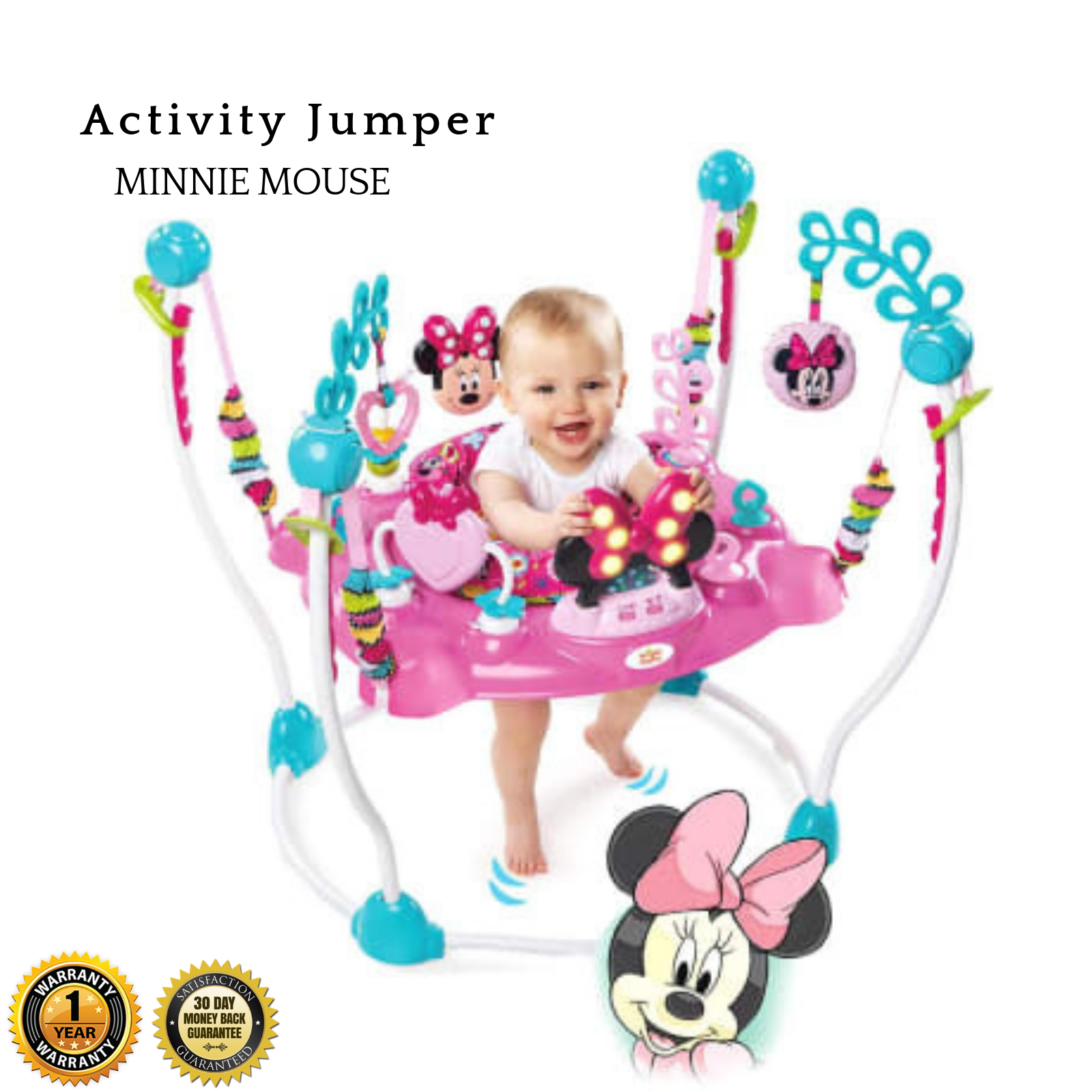 bright starts minnie mouse activity jumper