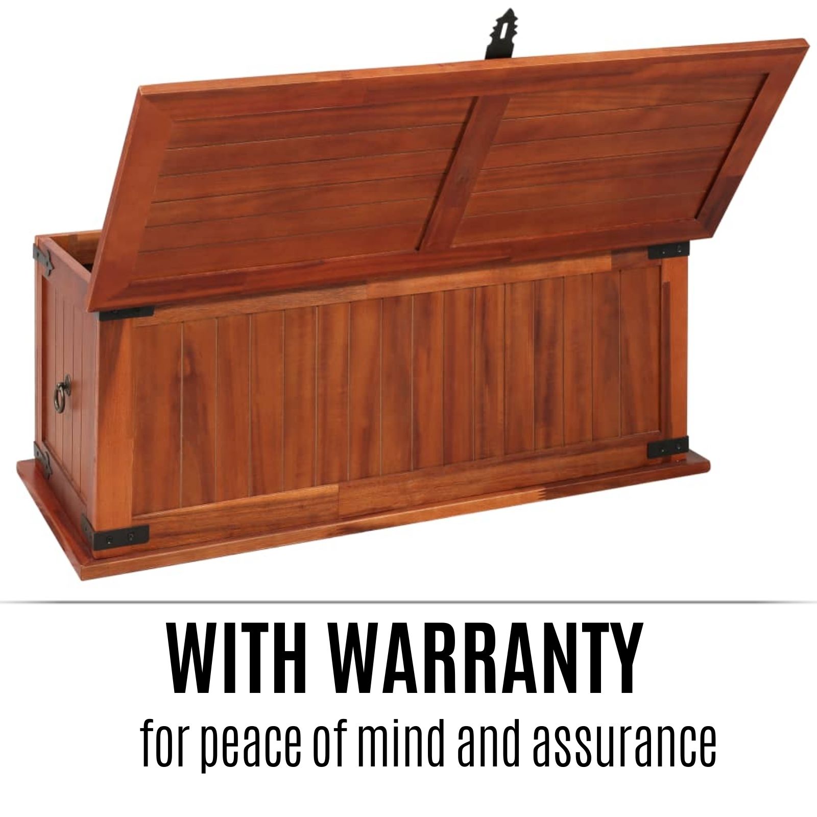 solid acacia wood chest