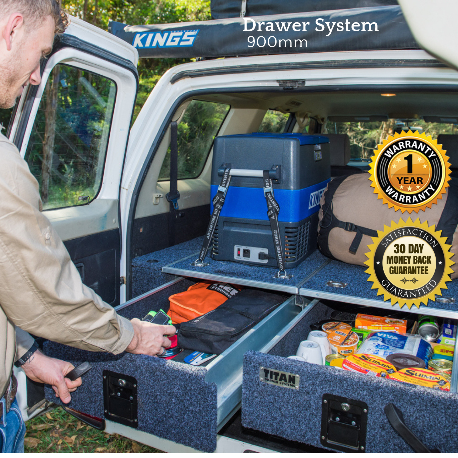 Titan Drawer System 900mm Car Tray Steel Organizer Suitable For