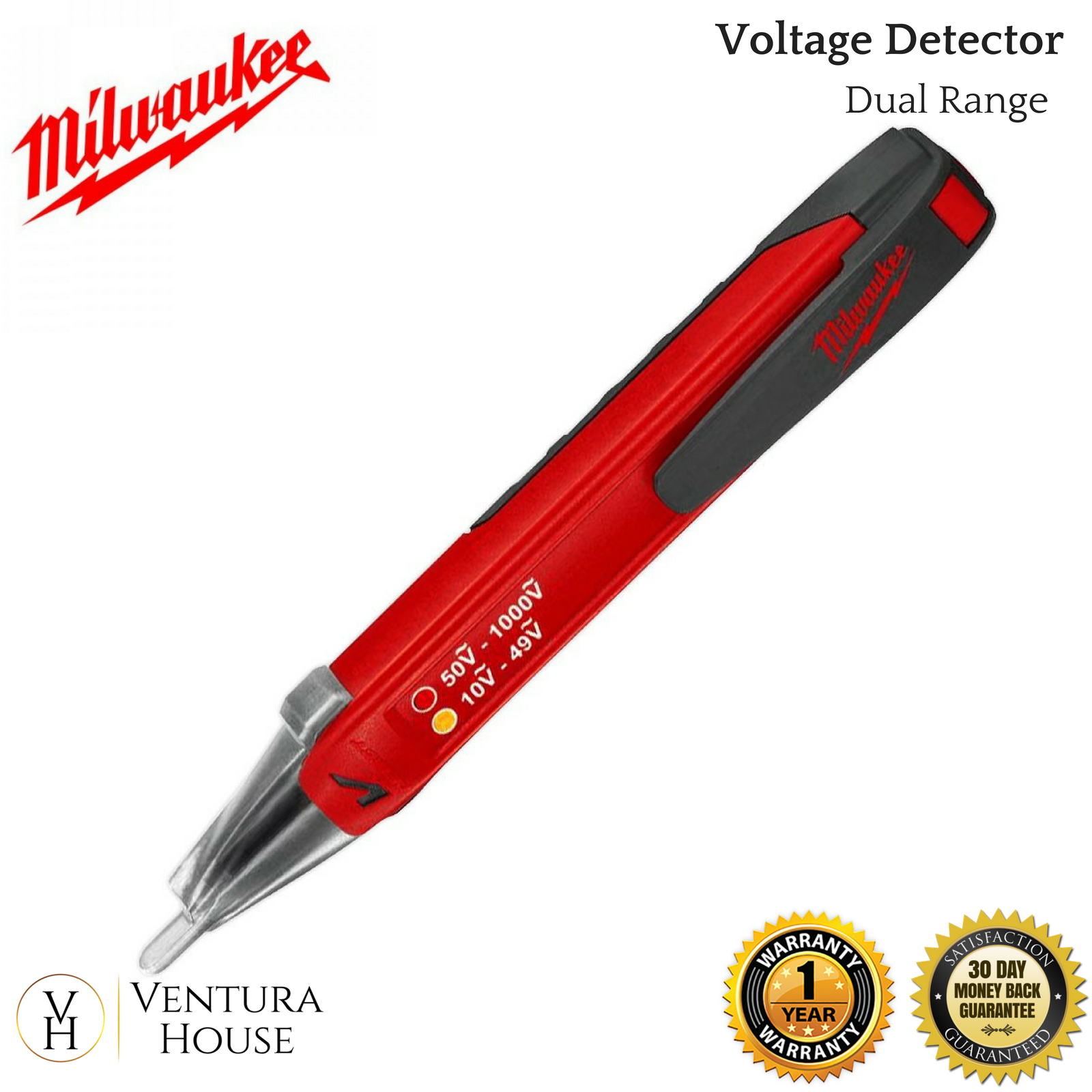 Milwaukee Dual Range Voltage Detector 101000V Non Contact Tester Pen